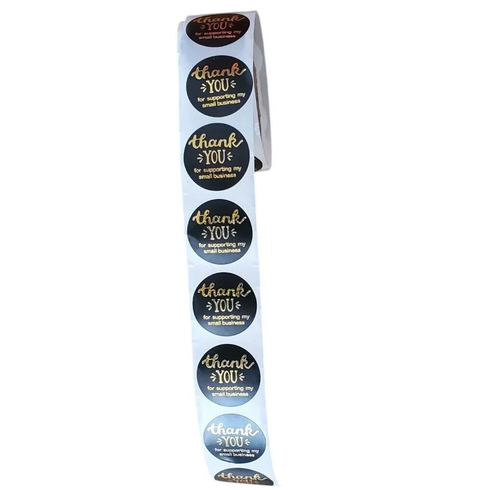 3-Pack 500 Thank You for Supporting My Small Business Sticker 1 Inch Labels 1500